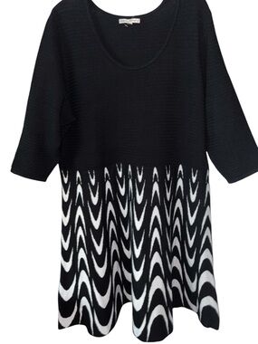 NWOT Sandra Darren Black Knit Dress